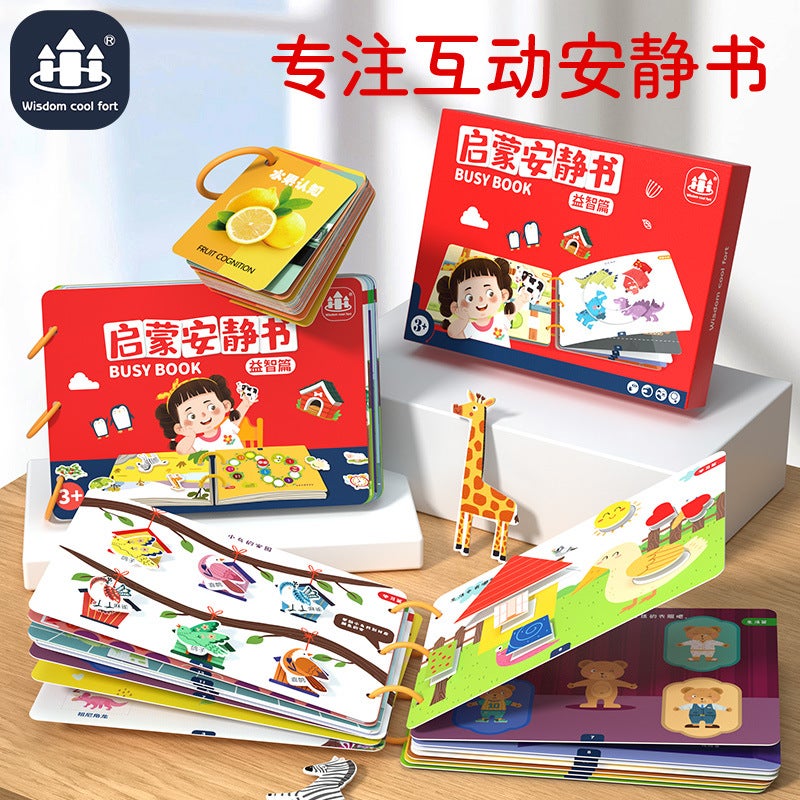 Quiet Book Early Education Velcro 1 Children 2-3 Years Old Baby Montessori Cognition One Year Old Baby Tear Educational Toys - Image 4